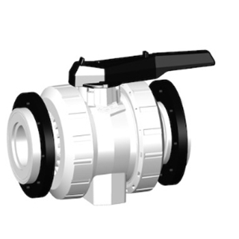 +GF+ 546型球閥  帶底部 固定螺孔 帶鋼襯PP支撐法蘭 公制