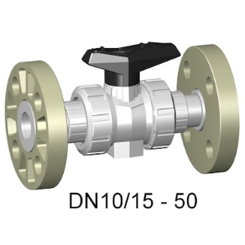 +GF+ 546型球閥  帶底部固定 螺帽 帶PP-GF支撐法蘭 日標(biāo)