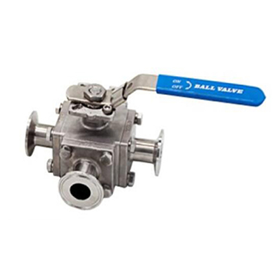 全通徑三通無滯留手動球閥 接口卡箍 焊接