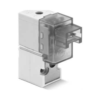 KN 系列直動(dòng)式微型電磁閥 二位三通電磁閥（NC，90° 方向插座）