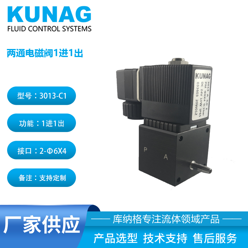 3013-C1型大流量電磁閥1進1出 插管式 插針