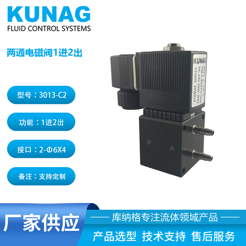 3013-C2型大流量電磁閥1進2出 插管式6X4